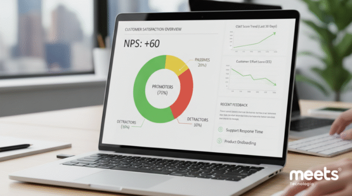 Dashboard CRM para medir a satisfação do cliente